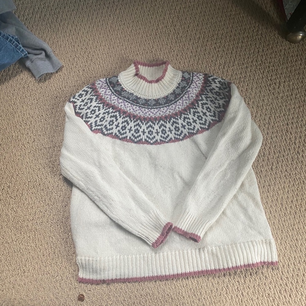 cute winter mock neck sweater